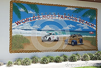 Daytona Beach Florida World`s Most Famous Beach Editorial Stock Photo
